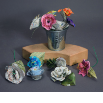 Thumbnail of Patricia's Folded Flowers from Around the World project